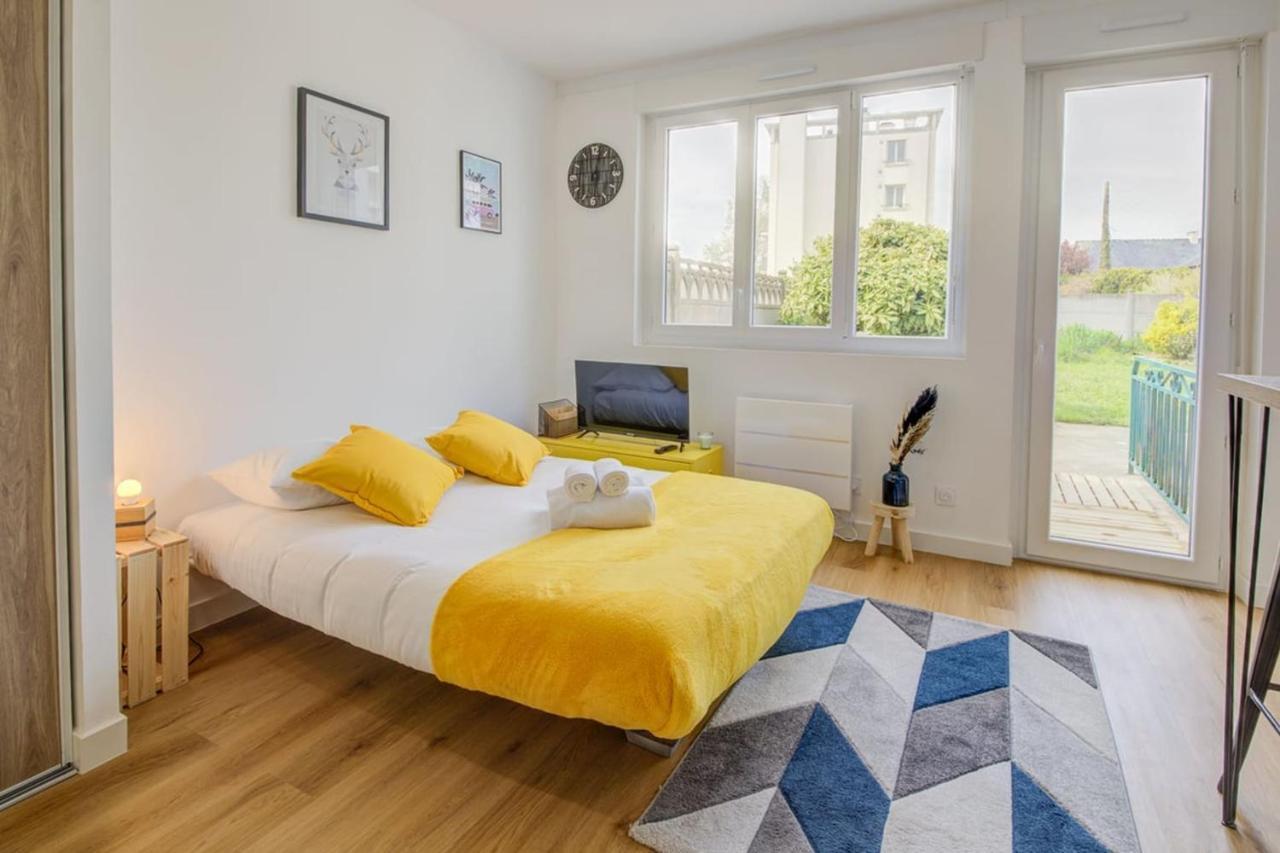 Appartamento Le Yellow, Studio Renove, Tout Confort, Jardin Saint-Jacques-de-la-Lande Esterno foto